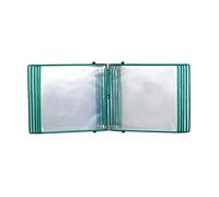 Espositore a libro a soffietto da parete Espositore da parete for poster con 10 tasche e capacità di 20 fogli, multicolore(Green)