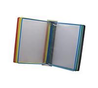 Espositore a libro a soffietto da parete Espositore da parete for poster e flip book con 10 pannelli bifacciali, organizer di riferimento multicolore(Multi Coloured)