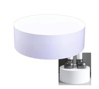 Espositore a piedistallo, espositore a piedistallo cilindrico Rotondo per Oggetti da Collezione e manichini, Piattaforma con Base Bianca da 80x15 cm per Decorazioni per Eventi e vetrine di n