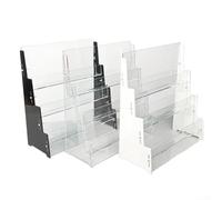 Espositore a tre strati in acrilico progettato per i collezionisti per organizzare e mostrare le carte, con un design aperto per un uso senza sforzo (nero)