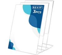 Espositore A4 - 3 Pezzi Da Tavolo A4, in Plexiglass Trasparente, Come Supporto a