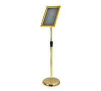 Espositore A4 Supporto per segnaletica resistente con base stabile, supporto per poster da pavimento per menu/avviso/display, supporto per cartello di benvenuto esterno A4 Gold Right-angle style