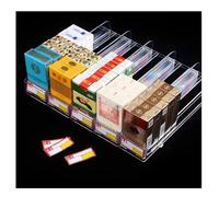 Espositore Acrilico per Vendita al Dettaglio, Vassoio di Spinta Automatico, espositori Trasparenti con Combinazioni Multiple, per bancone del Negozio del Mercato(Trasparente-20 Pezzi, 6x28 cm-A)