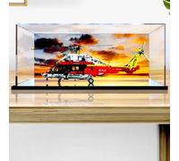 Espositore antipolvere in acrilico da 3 mm, per oggetti da collezione, facile da montare, custodia trasparente, resistente, per Le-go 42145 Rescue Helicopter Model (modello non incluso)