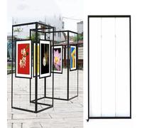 Espositore artistico portatile, 3 pezzi, pannello pieghevole per gallerie e fiere artigianali, 100 x 220 cm, ideale per mostre d'arte ed eventi