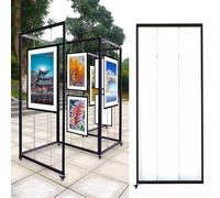 Espositore artistico portatile, 80 x 180 cm, pannello autoportante per marketing, poster e dipinti pubblicitari, ideale per mostre d'arte (1 pezzo)
