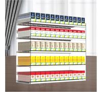 Espositore Automatico a Parete con Spingifumo, Supporto Rettangolare in Acrilico per Negozi al Dettaglio, 74x27x50 cm, Vetrine Efficienti per Una visibilità Ottimale