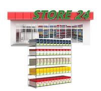 Espositore Automatico | Espositore da vetrina con Pulsanti | Scaffali per minimarket al Dettaglio | Design Durevole da 31,5x18,2x84 cm per Una visibilità ottimale