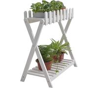 Espositore autoportante a 2 ripiani per interni ed esterni, giardino, balcone, soggiorno