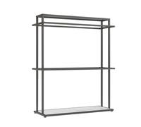 Espositore Autoportante In Metallo Per Campioni Di Tessuto, Organizzatore Per Tende Commerciali, Espositore Bifacciale Per Tappeti/trapunte/lenzuola/asciugamani/sciarpe Di Seta(nero,120x45x150 cm)