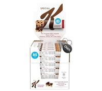 Espositore Barrette Cioccolato Fondente di Frumento Integrale e Cereali, con Pezzi di Cioccolato, Scatola con 30 Barrette da 21,5g con Portachiavi CAIYA®