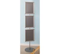 ESPOSITORE CAVALLETTO PUBBLICITARIO A PIANTANA INSEGNA 6 CORNICI A3 ESPOSITIVE