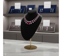 Espositore Collana in PU Elegante Busto Porta Collane PU Facile da Fotografare