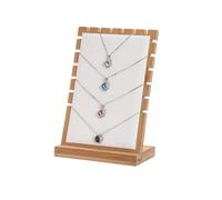 Espositore Collane Legno, Porta Collane Da Appendere, Espositore Collane, Supporto per Gioielli in Legno Rastrelliera in Metallo e Legno