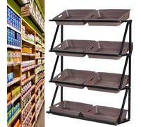 Espositore commerciale a più livelli per verdure e frutta, scaffale salvaspazio per supermercato, perfetto per organizzare snack, patate e cipolle nei mercati al dettaglio