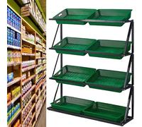 Espositore commerciale a più livelli per verdure e frutta, scaffale salvaspazio per supermercato, perfetto per organizzare snack, patate e cipolle nei mercati al dettaglio