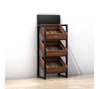 Espositore commerciale per frutta e verdura, stoccaggio multi-livello di grande capacità per il supporto dello spuntino al dettaglio della cucina