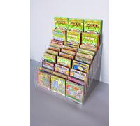 Espositore contenitore da banco porta schede Gratta e Vinci 30 posti-Trasparente