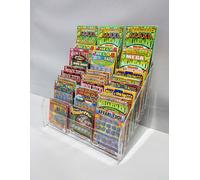 Espositore contenitore schede Gratta e Vinci da banco 24 posti 8+8+8-Trasparente