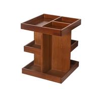 Espositore Cosmetico Rotante - Organizzatore Profumo E Trucco in Legno per Vanità, Bagno, Camera, Dressing Casa | Conservazione Cura Bellezza Prodotti Rotanti