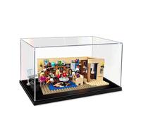 Espositore da 2 cm, in legno di noce, color caffè nero di fascia alta, adatta per Lego 21302 The Big Bang Theory, vetrina trasparente spessa 3 mm, (nero+specchio + 3 mm)