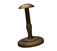 Espositore da banco in legno vintage per cappelliera per cappelli per bambole da