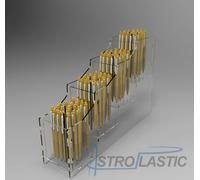 Espositore da banco porta penne, biro, 4 scomparti (unica fila)