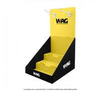 Espositore da Banco WAG Compatto 3 Ripiani 2 Ganci Massima Visibilità Gadget Merchandising
