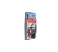 Espositore da parete a 4 tasche A4 grigio quick fit system - Z03545