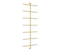 Espositore da negozio a parete, supporto metallico per pantofole, biancheria intima, custodie per cellulari e accessori; espositore sospeso con 16, 20, 24, 32, 36, 40, 48, 56 ganci(Gold,60x175CM)