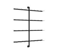Espositore da negozio a parete, supporto metallico per pantofole, biancheria intima, custodie per cellulari e accessori; espositore sospeso con 16, 20, 24, 32, 36, 40, 48, 56 ganci(Black,80x100CM)