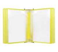 Espositore da parete con porta documenti magnetico, per uso quotidiano, formato A4, organizer da scrivania, per presentazioni organizzate e facile accesso (giallo)