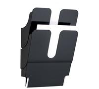 Espositore da parete DURABLE FLEXIPLUS 2 comparti A4 polistirolo nero - 24,7x10x