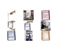 Espositore da parete DURABLE Supporto da parete Vario 5 pezzi. d-blu DIN A4 blu