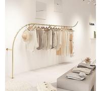 Espositore da parete in metallo resistente, design creativo a forma di arco per boutique e negozi al dettaglio, uso commerciale, lunghezza 250 cm