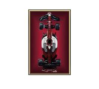 Espositore da parete per Le*go-a 1:8 per auto Al-fa Romeo F1 Team C42 - 50 x 80 cm Pannello da parete - Regalo per gli appassionati di auto da corsa L-e*g-o (solo scheda) (B, leggero)