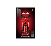 Espositore da parete per Le-go-o Technic per Fer-rari SF-24 F1 Car 42207 - Cornice espositiva compatibile per modelli F1 Supercar - Regalo per i fan L-e*g-o Technic - 80x50cm (solo tavola) (B,Besic)