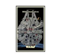 Espositore da parete per Lego 75192 Ultimate Millennium Falcon, supporto da parete per montaggio a parete, per auto da corsa, per appassionati di auto, 50 x 80 cm (75192 USB LED F)