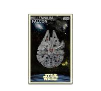 Espositore da parete per Lego 75375 Millennium Falcon, supporto da parete per montaggio a parete per auto da corsa, regalo ideale per gli appassionati di modellini, 50 x 80 cm (75375 USB LED F)