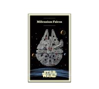 Espositore da parete per Lego 75375 Millennium Falcon - Supporto da parete per montaggio a parete per auto da corsa, regalo ideale per gli appassionati di modellini, 50 x 80 cm (75375 USB LED Light G)
