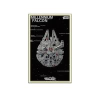 Espositore da parete per Lego 75375 Millennium Falcon, supporto da parete per montaggio a parete per auto da corsa, regalo ideale per gli appassionati di modellini, 50 x 80 cm (75375 USB LED E)