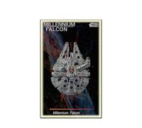 Espositore da parete per Lego 75375 Millennium Falcon - Supporto da parete per montaggio a parete per auto da corsa, regalo ideale per gli appassionati di modellini, 50 x 80 cm (75375 USB LED Light C)