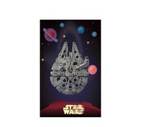 Espositore da parete per Lego 75375 Millennium Falcon, supporto da parete per montaggio a parete, per auto da corsa, regalo ideale per gli appassionati di modellini, 50 x 80 cm (75375 A)