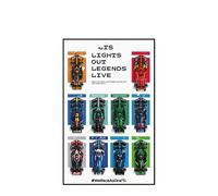 Espositore da parete per Lego 77242-77251 F1 Series Racing Car - Supporto da parete per montaggio a parete per auto da corsa, 50 x 80 cm (C)