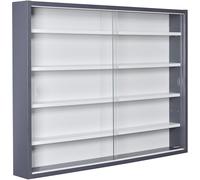 Espositore Da Parete per Oggetti Da Collezione Armadio Con 4 Ripiani 5 Scomparti