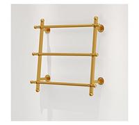 Espositore da parete per rotoli di nastri/sciarpe/pantaloni, oro, moderno porta-carta da regalo in metallo a 3 livelli per centri commerciali/stanze artigianali, facile , Gold-100X60cm/39.3X23.6in