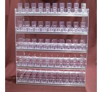Espositore da parete per sigarette, supporto in acrilico a 4 ripiani con pulsante automatico, capacità da 10 pezzi, perfetto per l'organizzazione e la visibilità del negozio al dettaglio