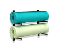 Espositore da parete per tappetino da yoga, organizer in metallo per rulli in schiuma, supporto autoportante per esercizi, decorazione per allenamento, soluzione di archiviazione di grande capacità