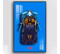 Espositore da parete per Technic Le*go 42083 Technic Bug*atti Chiron, auto super sportiva per mattoncini, regali per gli amanti dei Lego (solo pannello da parete) (A)