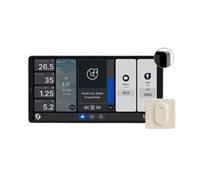 Shelly Wall Display X2 Argento + Blu H&T Avorio (Bundle), Pannello di Controllo Smart Wi-Fi per Casa, Termostato, Relè Integrato da 5A, Necessario Conduttore Neutro, Dati Ambientali, Alexa Google Home